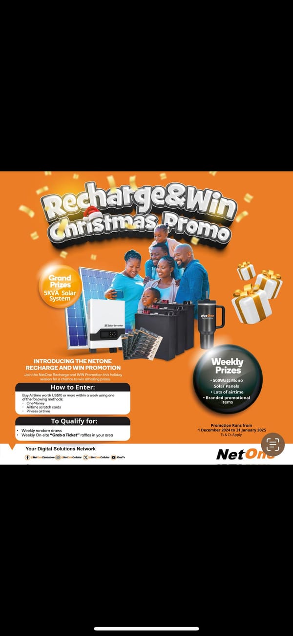 NetOne Uplifts Festive Joy with Recharge and Win Christmas Promotion